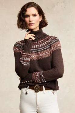 Whistler Roll Neck Knit (Chocolate)