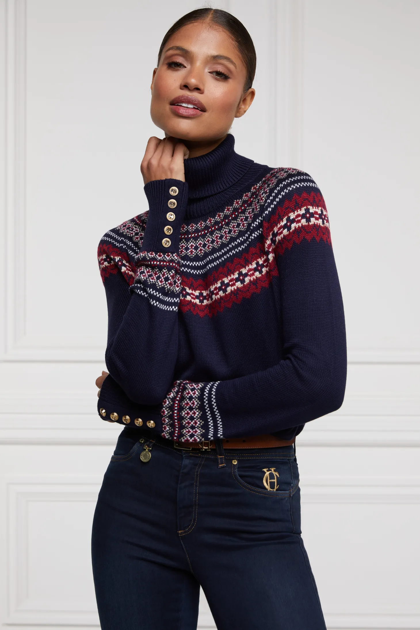 Whistler Roll Neck Knit (Ink Navy)