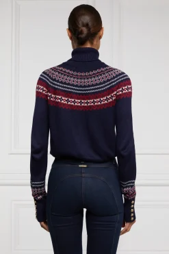 Whistler Roll Neck Knit (Ink Navy)