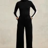 Wide Leg Pant (Black Black)