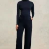 Wide Leg Pant (Navy Navy)