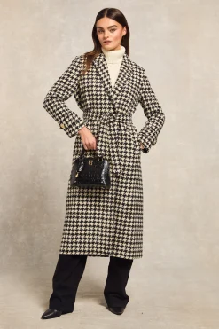 Wrap Coat (Large Scale Houndstooth)