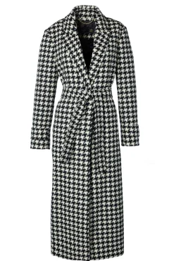 Wrap Coat (Large Scale Houndstooth)