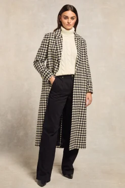 Wrap Coat (Large Scale Houndstooth)