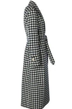 Wrap Coat (Large Scale Houndstooth)