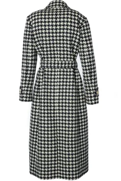 Wrap Coat (Large Scale Houndstooth)