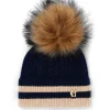 Zoe Bobble Hat (Ink Navy Stripe)